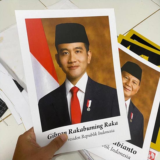 Poster Presiden Wakil Uk. A4 (21x29.7cm)